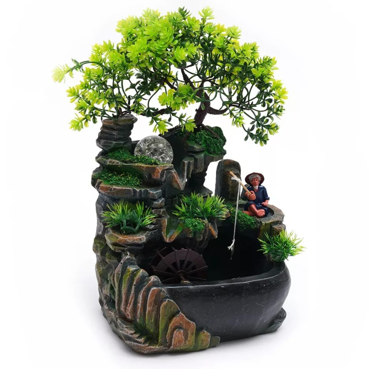 Indoor LED Water Fountains SPA Yoga Zen Desk Rockery Waterfall-Fountain Desktop